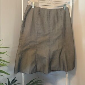 Grace Charcoal Pinstripe A-Line Skirt